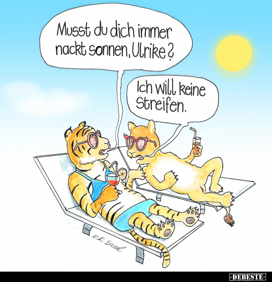 Musst du dich immer nackt sonnen, Ulrike?.. - Lustige Bilder | DEBESTE.de