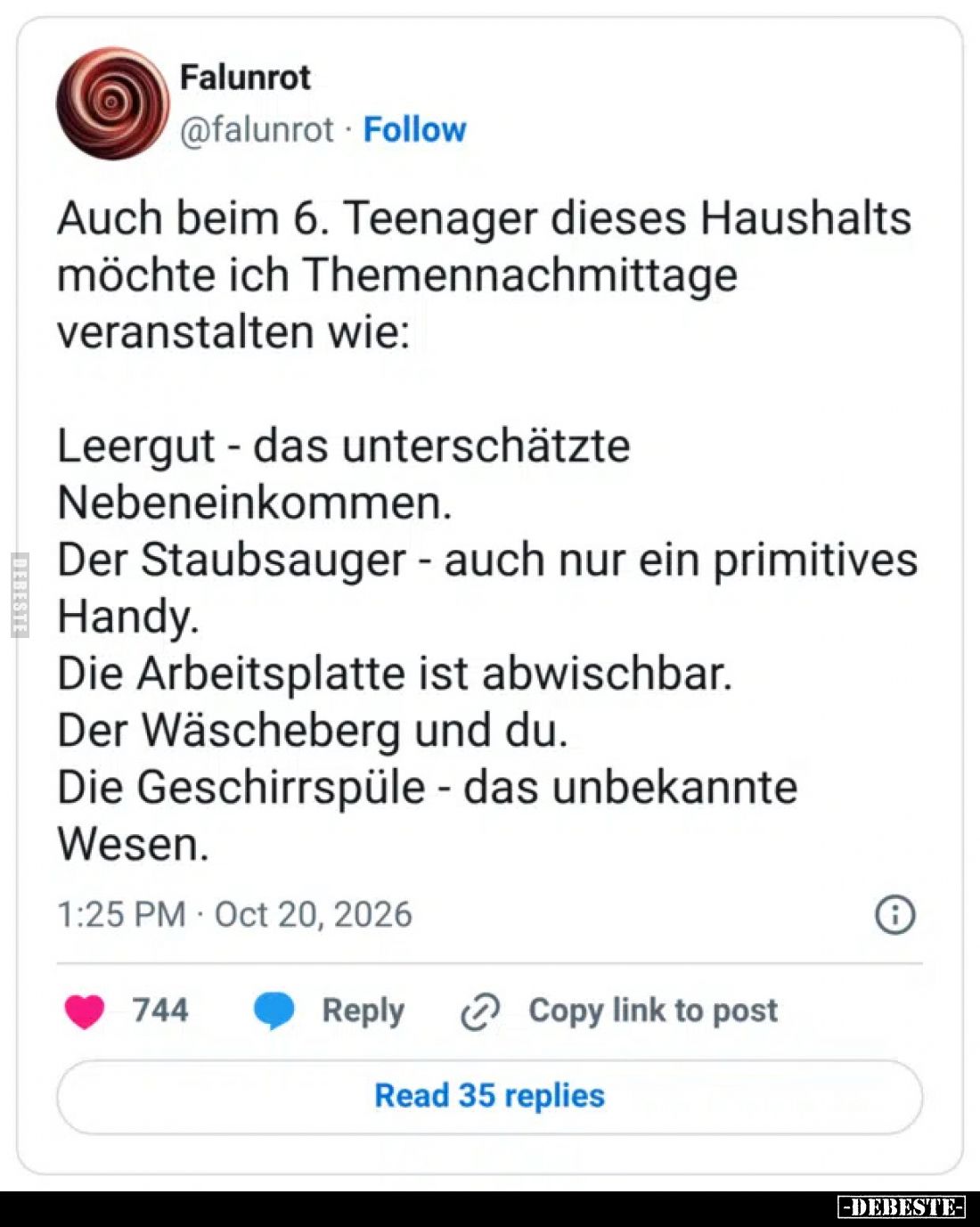 Auch beim 6. Teenager dieses Haushalts möchte ich Themennachmittage veranstalten wie:
Leergut - das unterschätzte Nebenein...