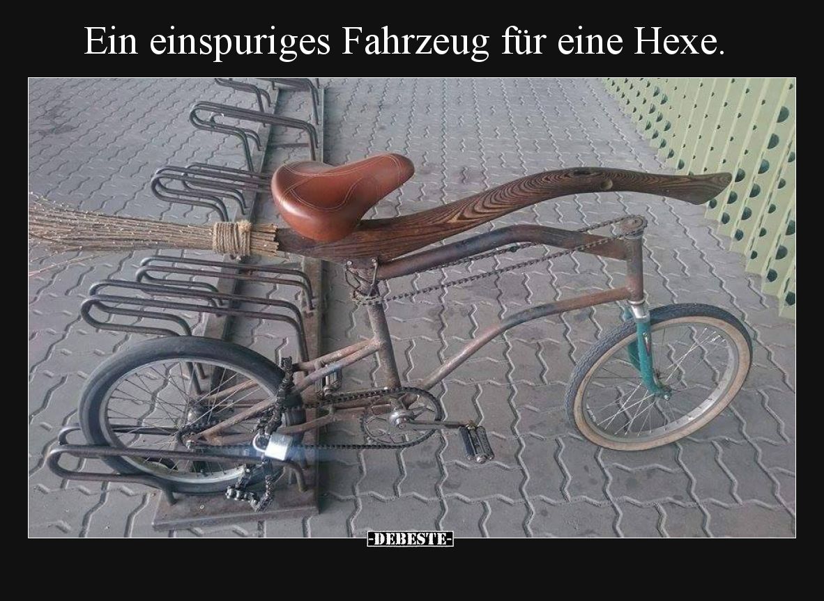 Ein einspuriges Fahrzeug für eine Hexe