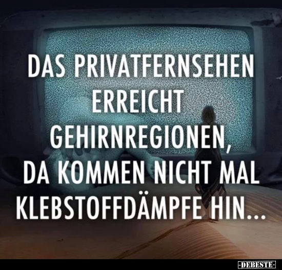 Das Privatfernsehen erreicht Gehirnregionen, da kommen.. - Lustige Bilder | DEBESTE.de