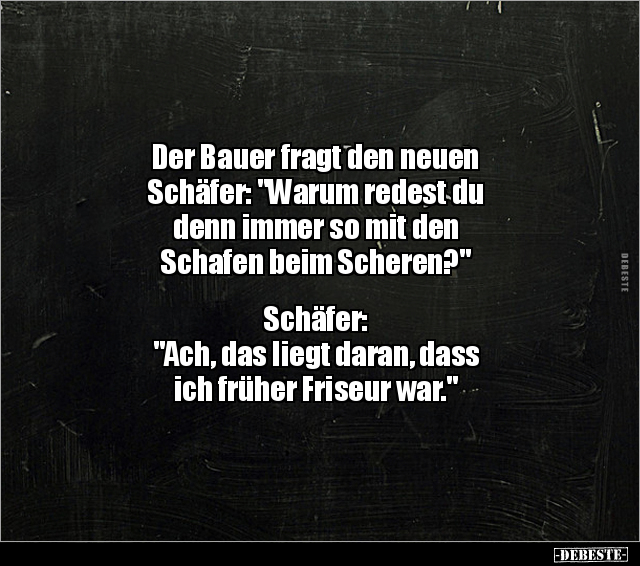 Der Bauer fragt den neuen Schäfer: "Warum redest du denn.." - Lustige Bilder | DEBESTE.de