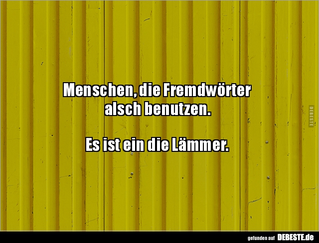 Menschen, die Fremdwörter alsch benutzen.. - Lustige Bilder | DEBESTE.de