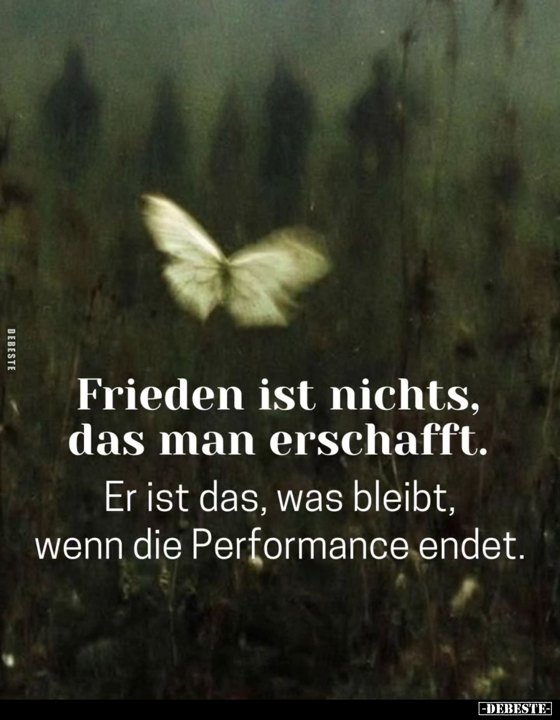 Frieden ist nichts, das man erschafft.
Er ist das, was bleibt, wenn die Performance endet.