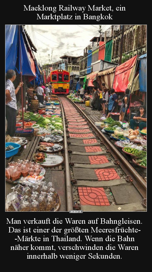 Maeklong Railway Market, ein Marktplatz in Bangkok.. - Lustige Bilder | DEBESTE.de