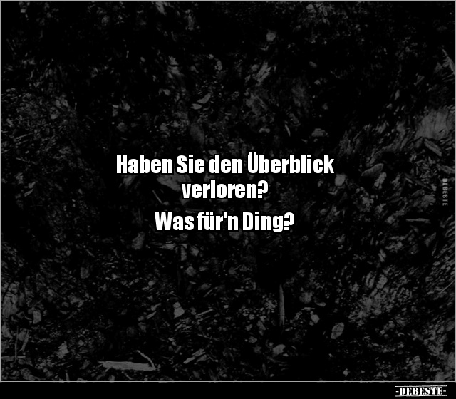 Haben Sie den Überblick verloren? Was für'n Ding?.. - Lustige Bilder | DEBESTE.de