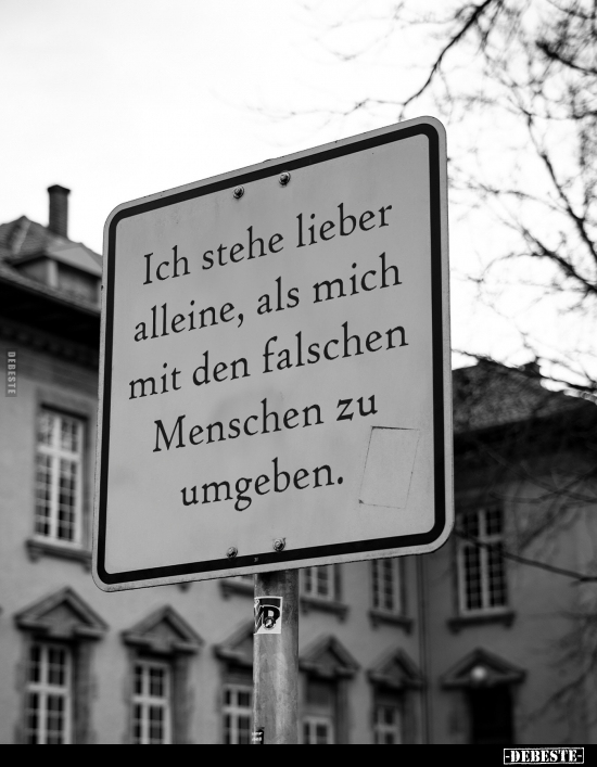 Ich stehe lieber alleine.. - Lustige Bilder | DEBESTE.de