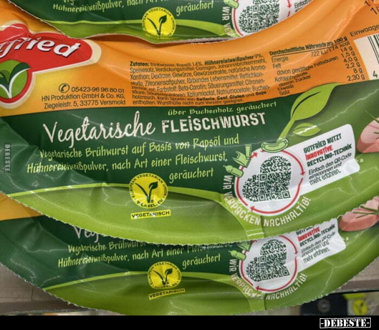 Vegetarische Fleischwurst... - Lustige Bilder | DEBESTE.de