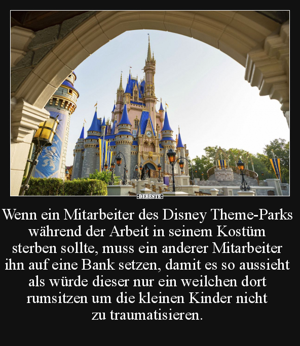 Wenn ein Mitarbeiter des Disney Theme-Parks während der.. - Lustige Bilder | DEBESTE.de