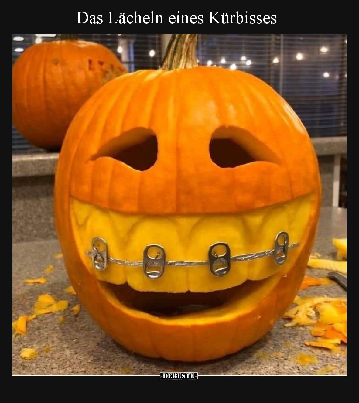 Das Lächeln eines Kürbisses