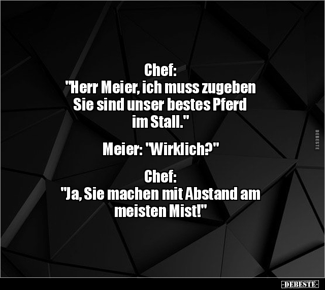 Chef: "Herr Meier, ich muss zugeben Sie sind unser bestes.." - Lustige Bilder | DEBESTE.de