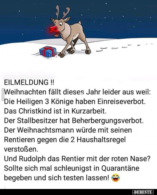 EILMELDUNG !! Weihnachten fällt dieses Jahr leider aus.. - Lustige Bilder | DEBESTE.de