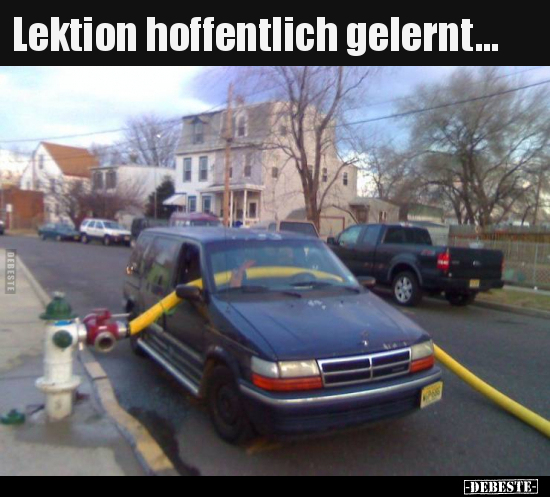 Lektion hoffentlich gelernt...