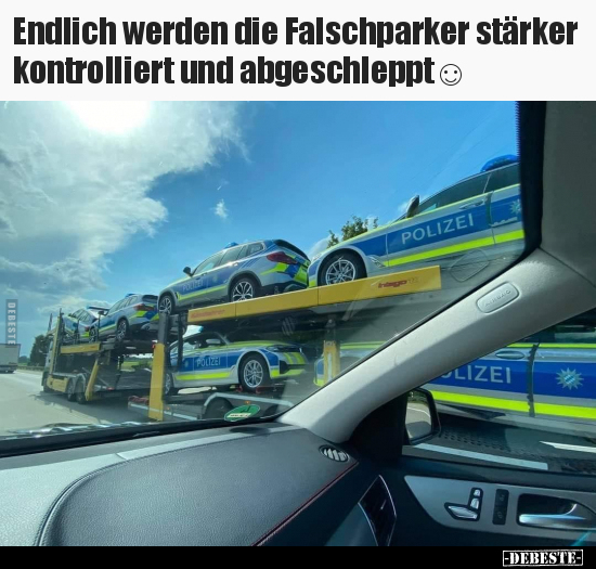 Endlich werden die Falschparker stärker kontrolliert und.. - Lustige Bilder | DEBESTE.de