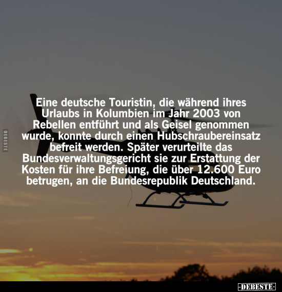 Eine deutsche Touristin, die während ihres Urlaubs.. - Lustige Bilder | DEBESTE.de