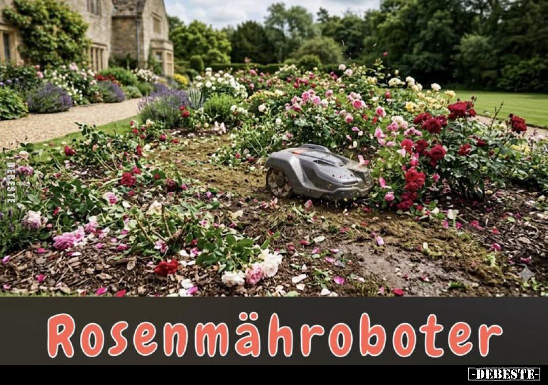 Rosenmähroboter.