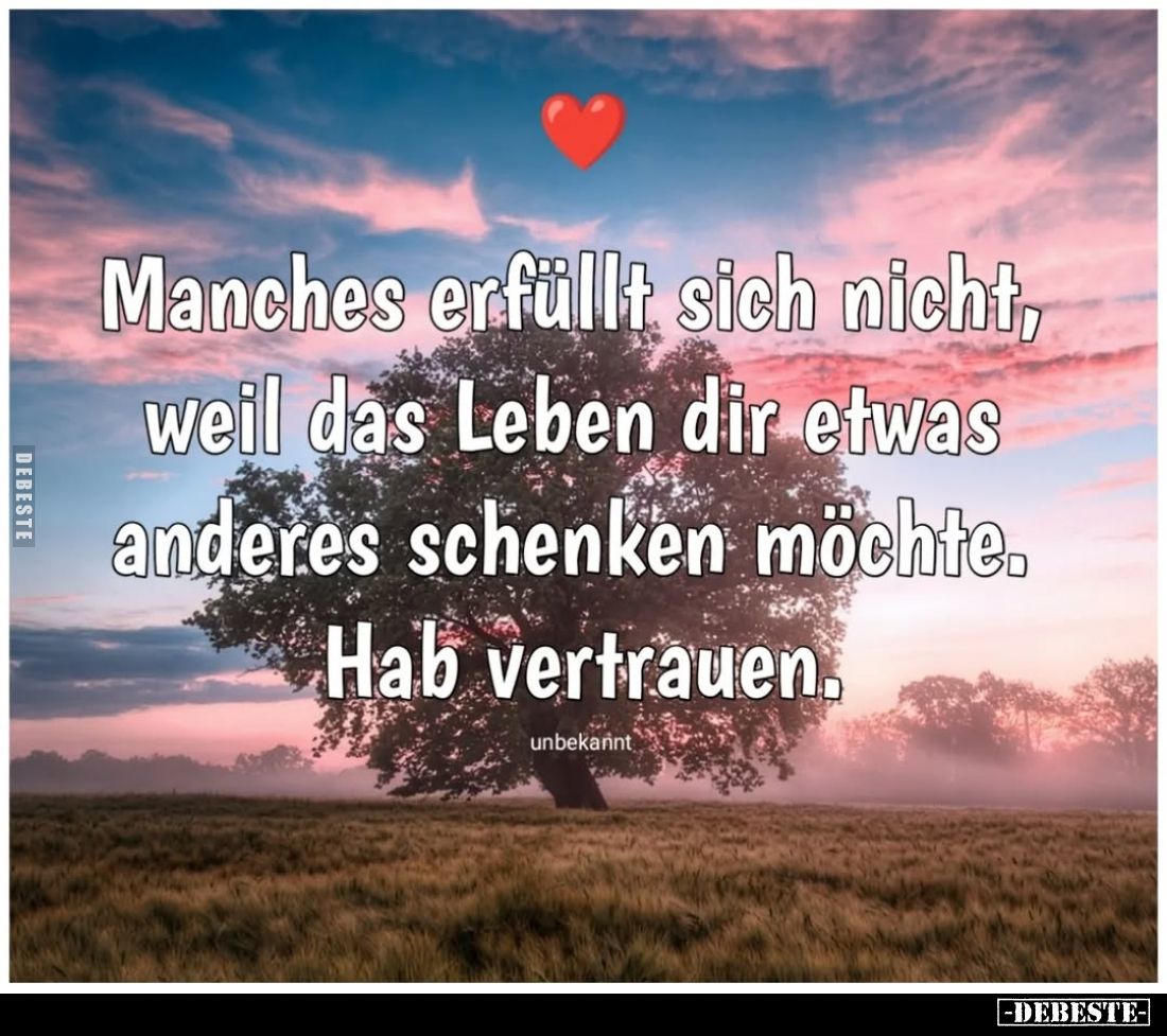 Manches erfüllt sich nicht, weil das Leben dir etwas.. - Lustige Bilder | DEBESTE.de