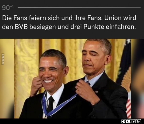 Die Fans feiern sich und ihre Fans. Union wird den BVB.. - Lustige Bilder | DEBESTE.de