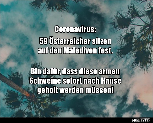Coronavirus: 59 Österreicher sitzen auf den Malediven.. - Lustige Bilder | DEBESTE.de