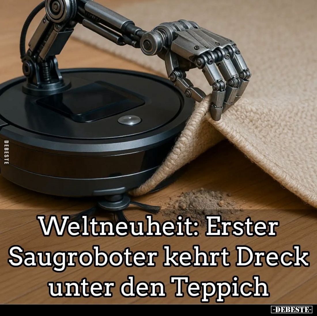 Weltneuheit: Erster Saugroboter kehrt Dreck unter den Teppich.