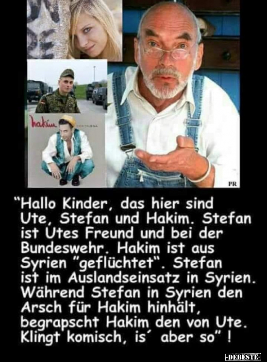 "Hallo Kinder, das hier sind Ute, Stefan und Hakim.." - Lustige Bilder | DEBESTE.de