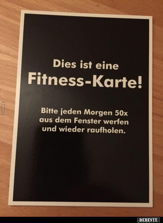 Dies ist eine Fitness-Karte!.. - Lustige Bilder | DEBESTE.de