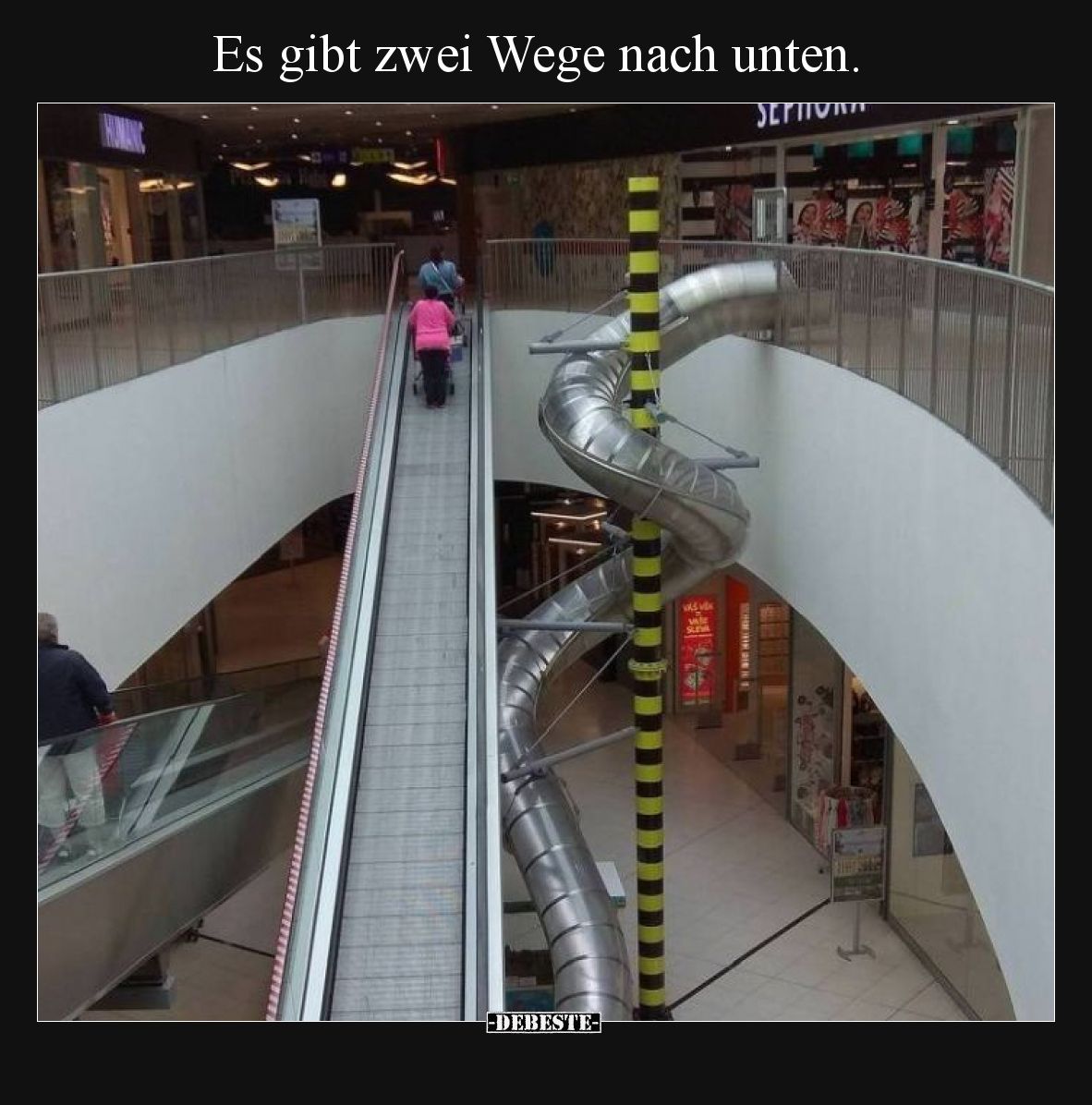 Es gibt zwei Wege nach unten.