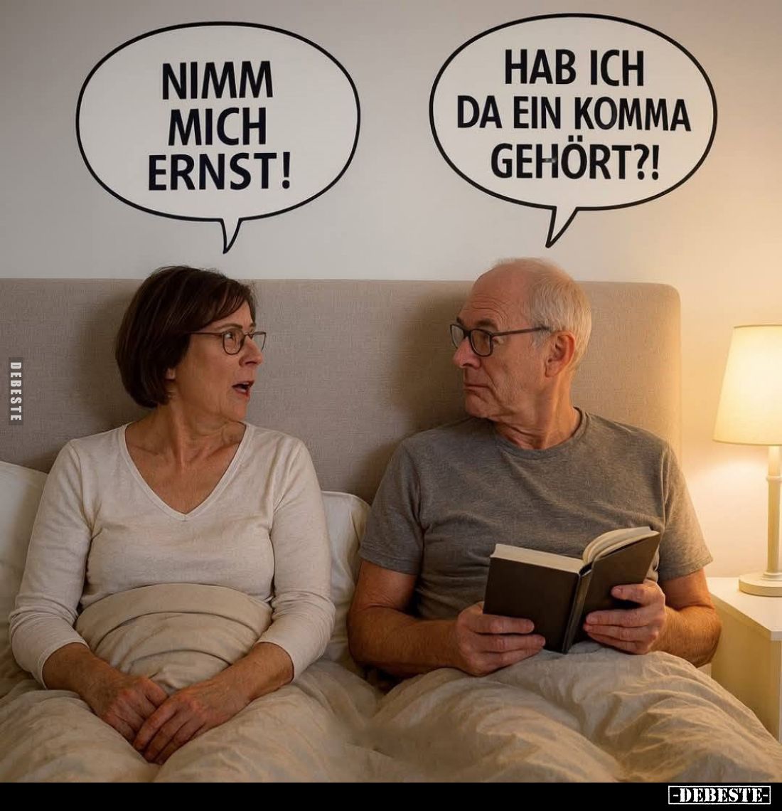 Nimm mich ernst!
Hab ich da ein Komma gehört?!