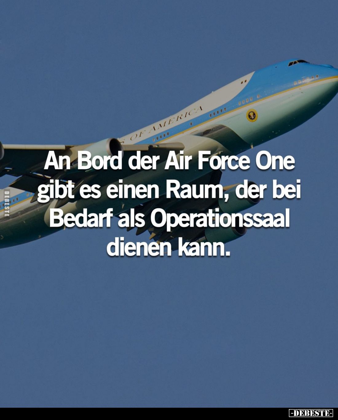 An Bord der Air Force One gibt es einen Raum, der bei Bedarf als Operationssaal dienen kann.