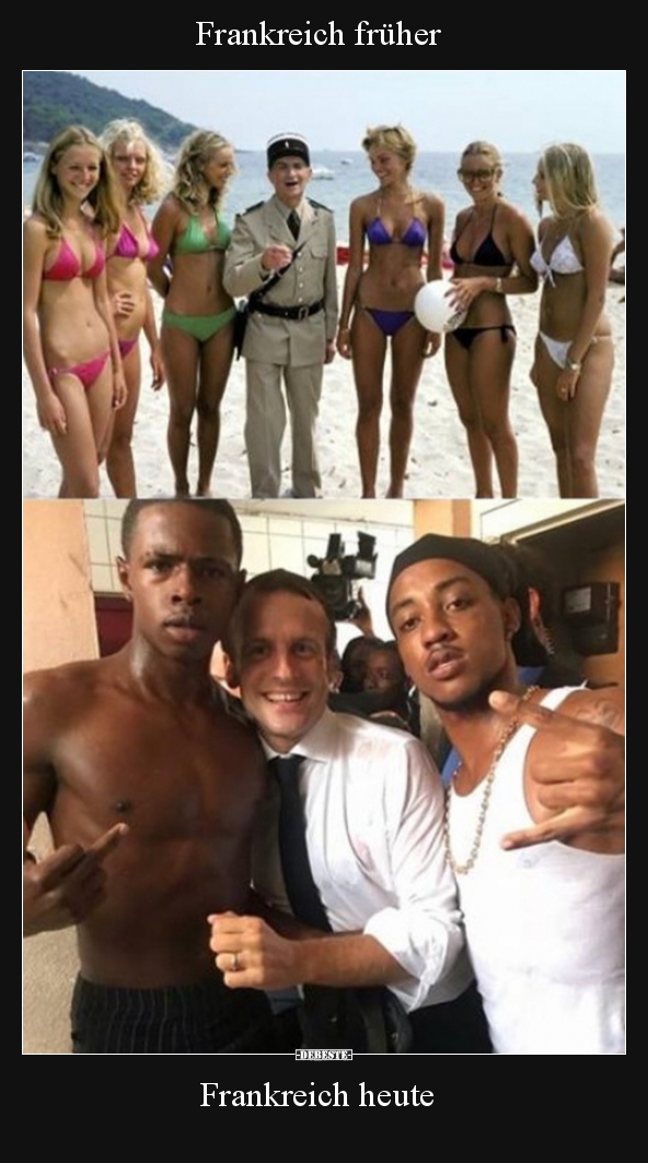 Frankreich früher / Frankreich heute..