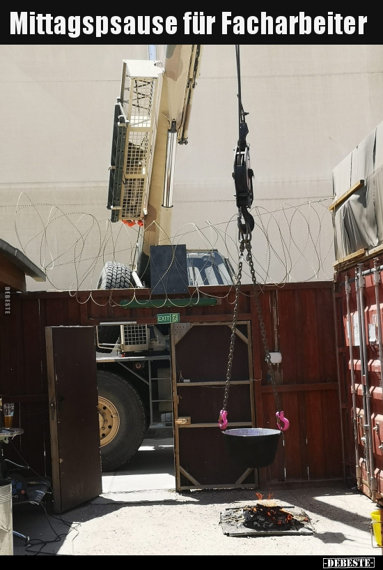 Mittagspsause für Facharbeiter..