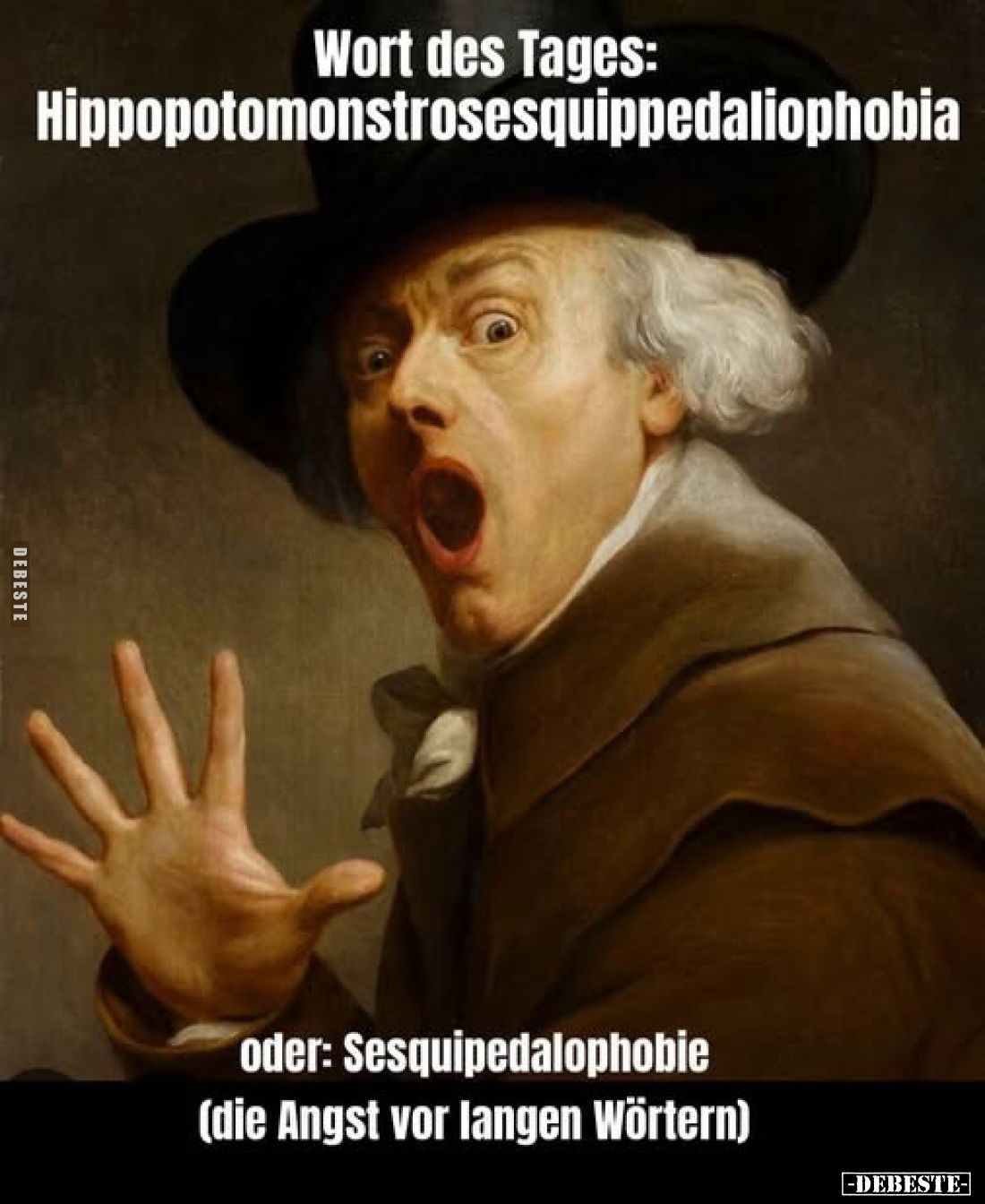 Wort des Tages: Hippopotomonstrosesquippedaliophobia oder: Sesquipedalophobie (die Angst vor langen Wörtern)