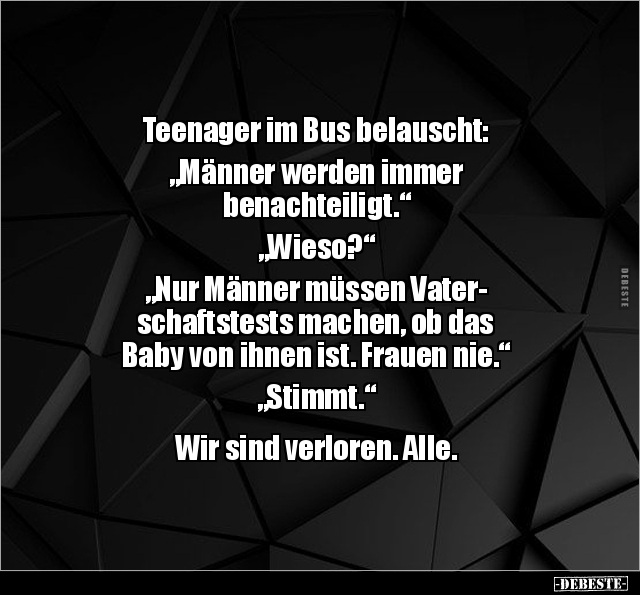 Teenager im Bus belauscht: "Männer werden immer.." - Lustige Bilder | DEBESTE.de