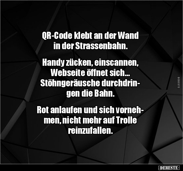 QR-Code klebt an der Wand in der Strassenbahn... - Lustige Bilder | DEBESTE.de