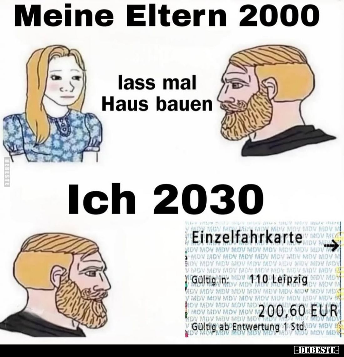 Meine Eltern 2000:
lass mal Haus bauen.
