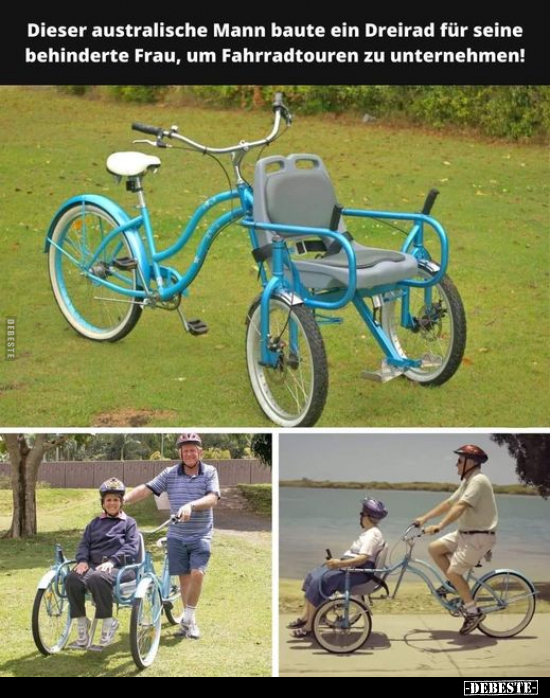 Dieser australische Mann baute ein Dreirad für seine.. - Lustige Bilder | DEBESTE.de