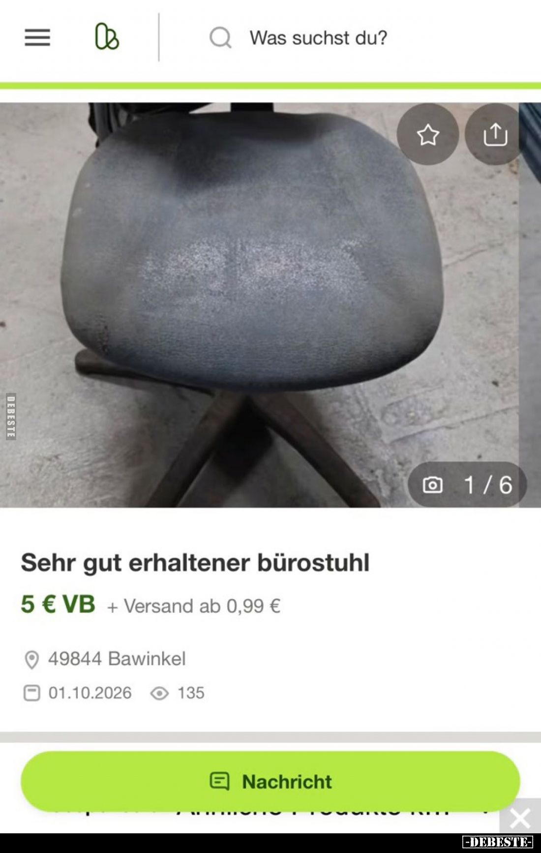 Sehr gut erhaltener Bürostuhl