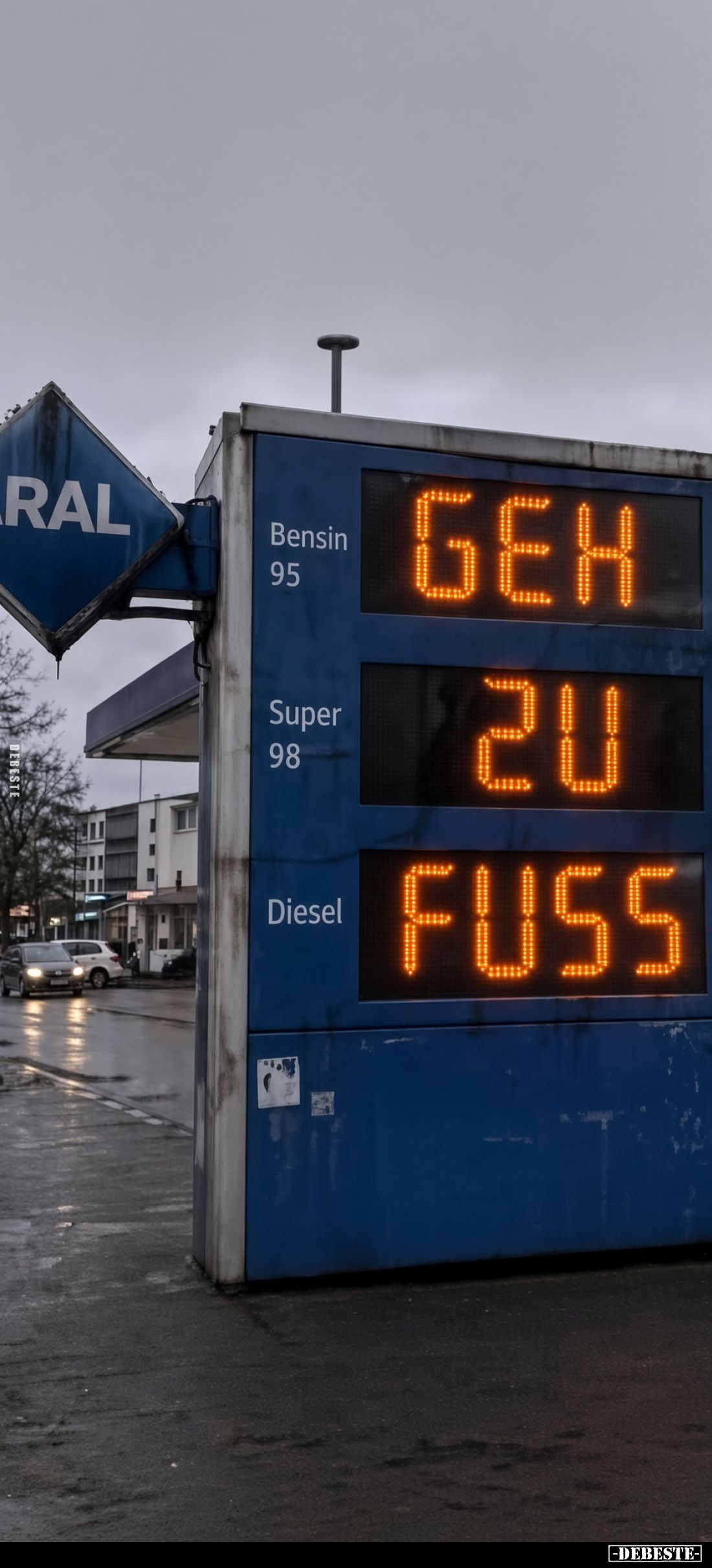 Geh zu Fuss.