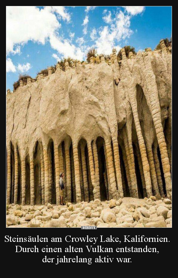 Steinsäulen am Crowley Lake, Kalifornien...