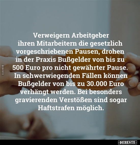 Verweigern Arbeitgeber ihren Mitarbeitern die gesetzlich.. - Lustige Bilder | DEBESTE.de