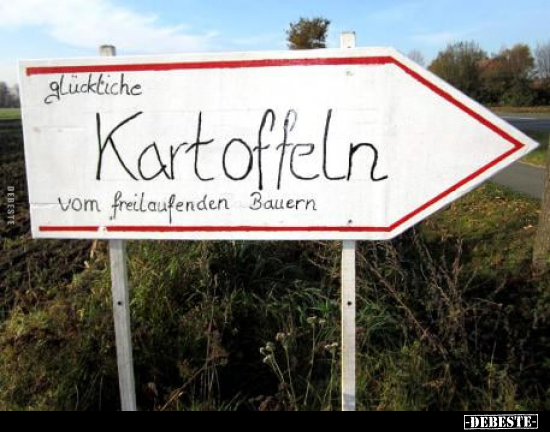 Glückliche Kartoffeln vom freilaufenden Bauern.. - Lustige Bilder | DEBESTE.de