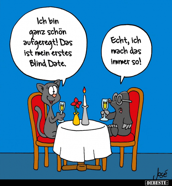 Ich bin ganz schön aufgeregt! Das ist mein erstes Blind.. - Lustige Bilder | DEBESTE.de