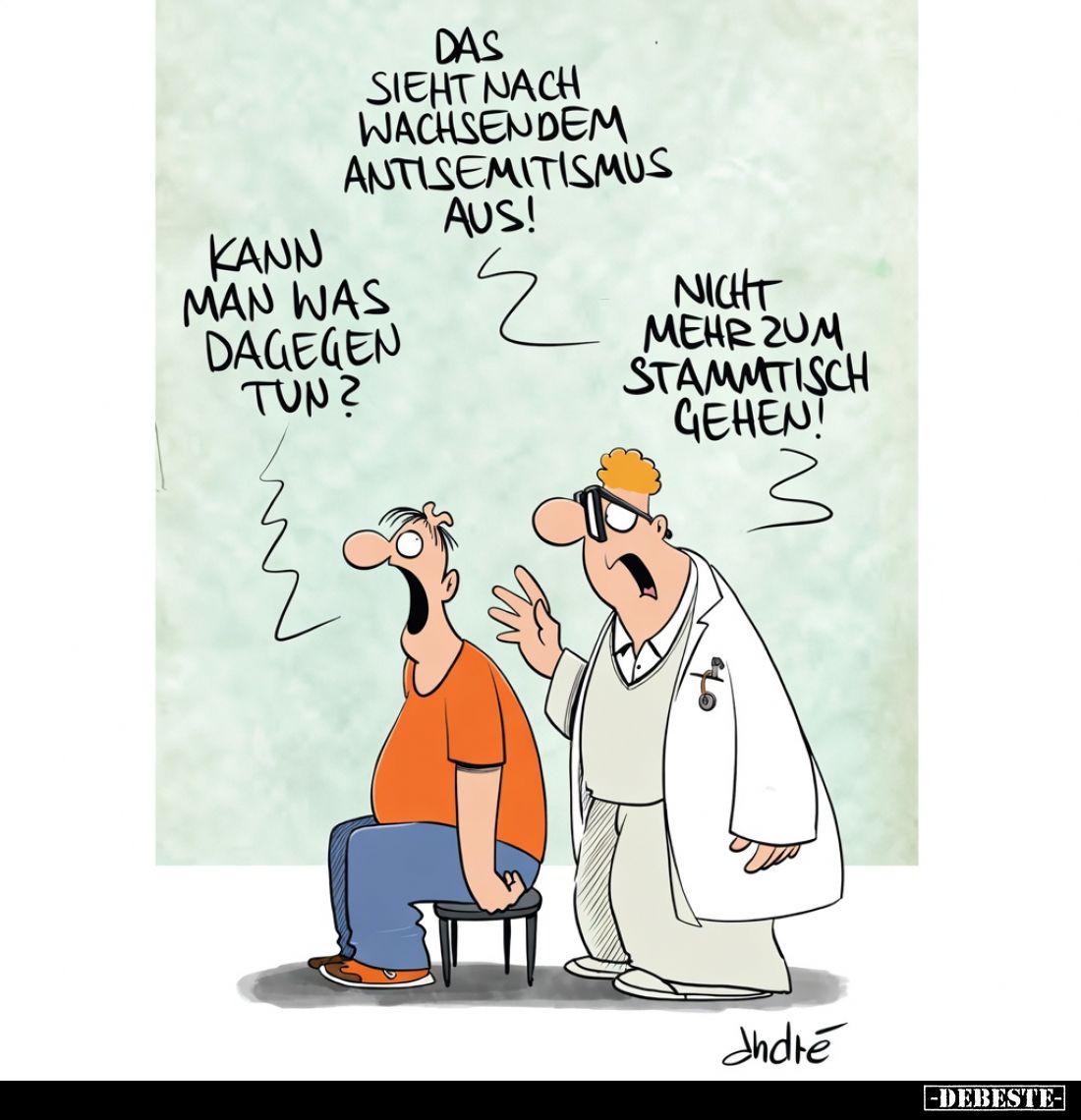 Das sieht nach wachsendem Antisemitismus aus!

Kann man was dagegen tun?

Nicht mehr zum Stammtisch gehen!