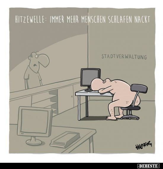 Hitzewelle immer mehr Menschen schlafen nackt... - Lustige Bilder | DEBESTE.de