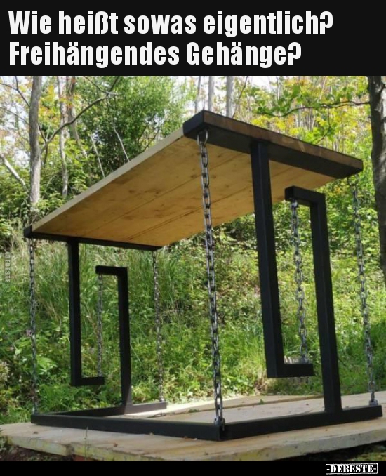 Wie heißt sowas eigentlich? Freihängendes Gehänge?..