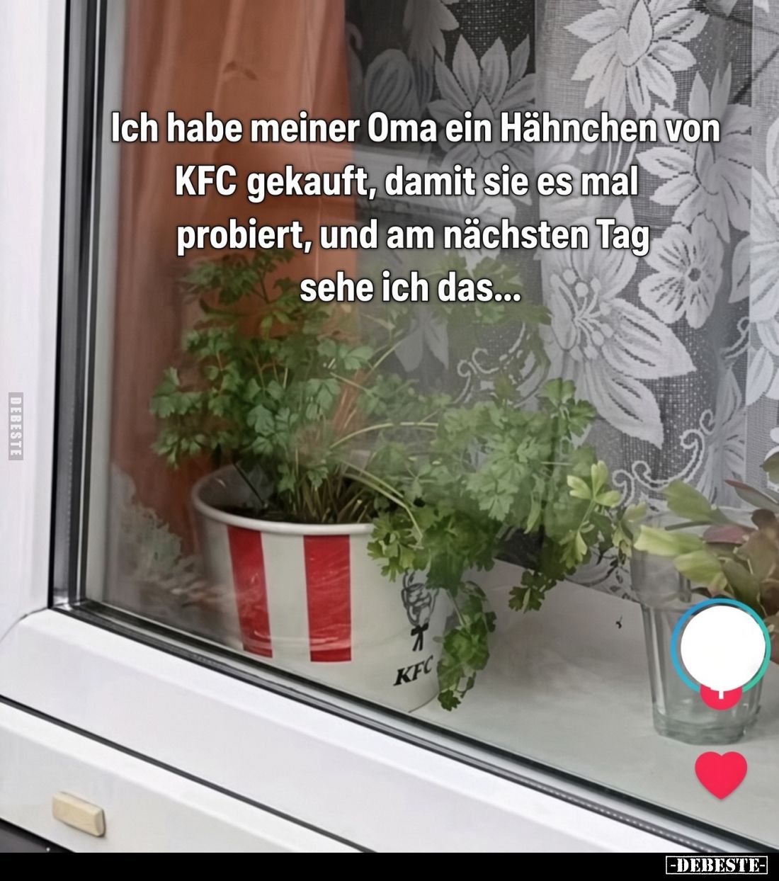 Ich habe meiner Oma ein Hähnchen von KFC gekauft, damit sie.. - Lustige Bilder | DEBESTE.de