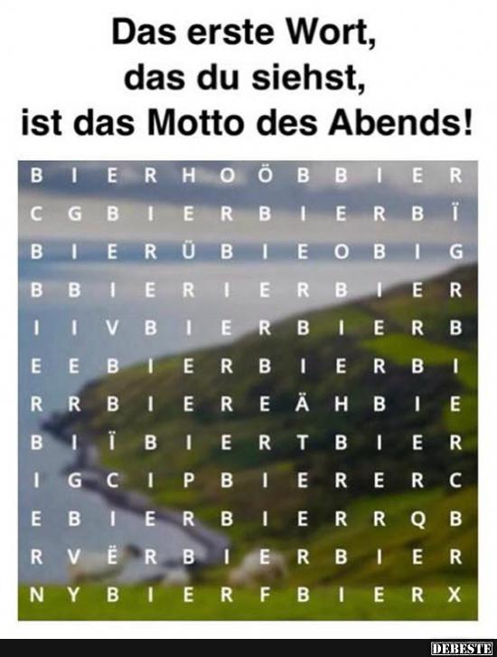 Das erste Wort, das du siehst, ist das Motto des Abends! - Lustige Bilder | DEBESTE.de