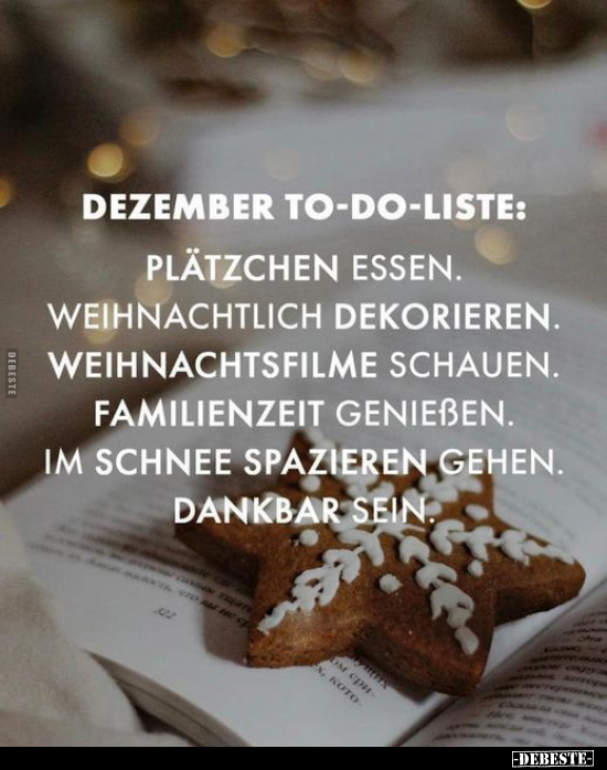 Dezember To-do-Liste: Plätzchen essen. Weihnachten.. - Lustige Bilder | DEBESTE.de