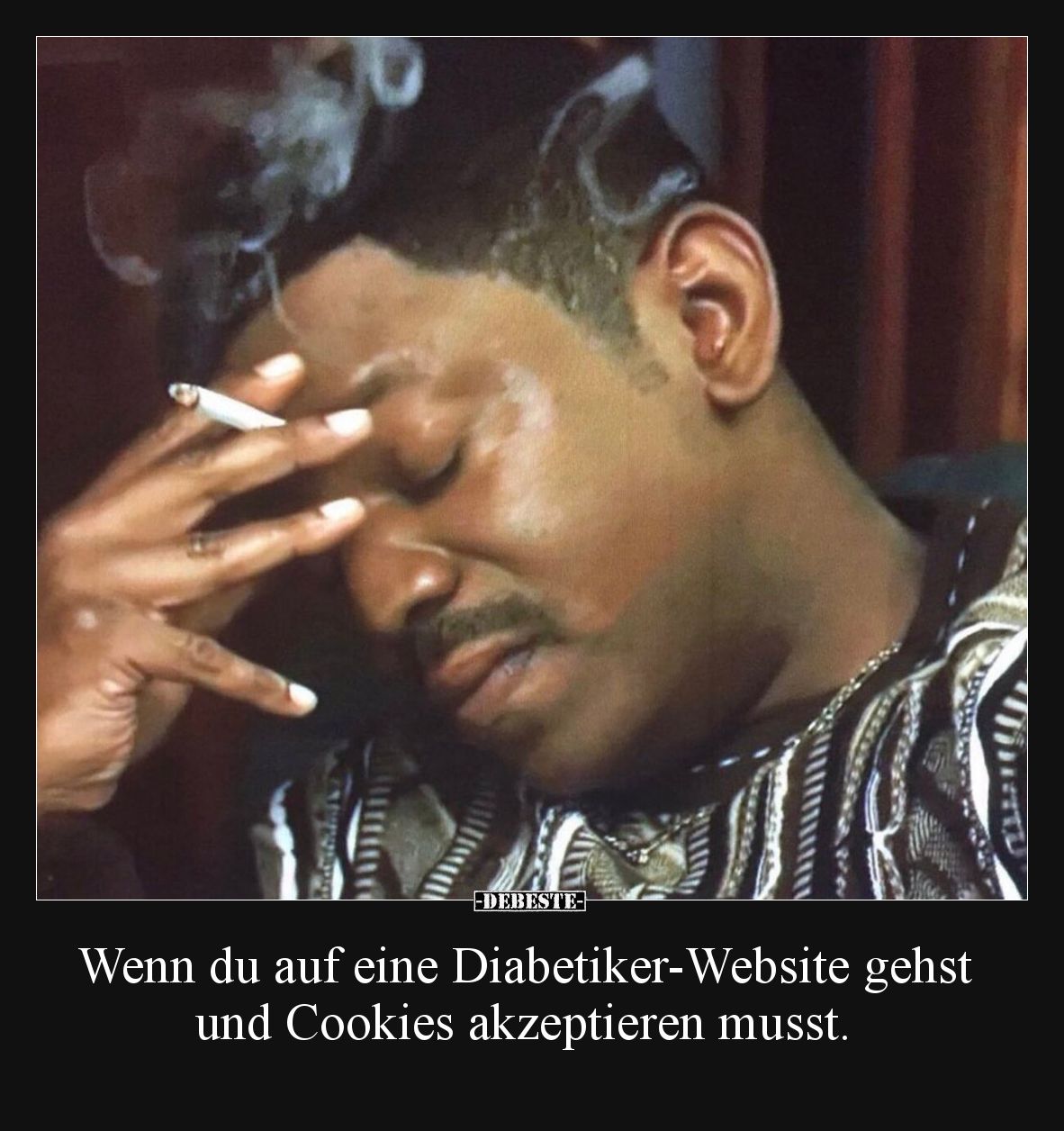 Wenn du auf eine Diabetiker-Website gehst und Cookies akzeptieren musst.
