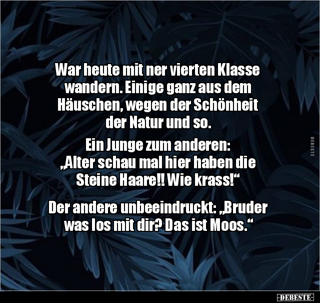 War heute mit ner vierten Klasse wandern.. - Lustige Bilder | DEBESTE.de