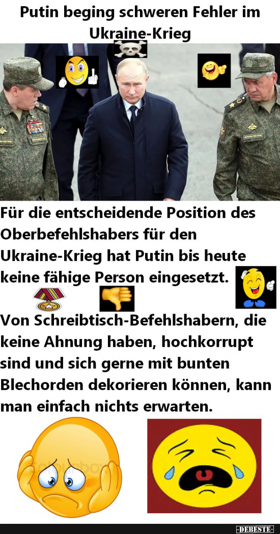 Putin und sein Blechorden-Militär - Lustige Bilder | DEBESTE.de